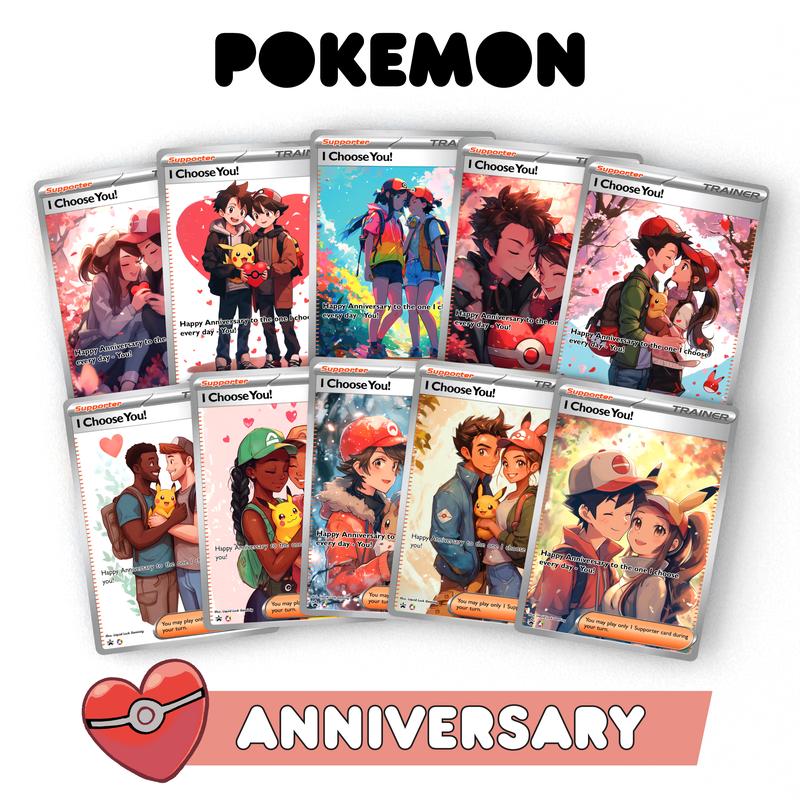 Personalized Pokémon Card for Your Anniversary | Unique Fan Art | The Perfect Thoughtful Gift