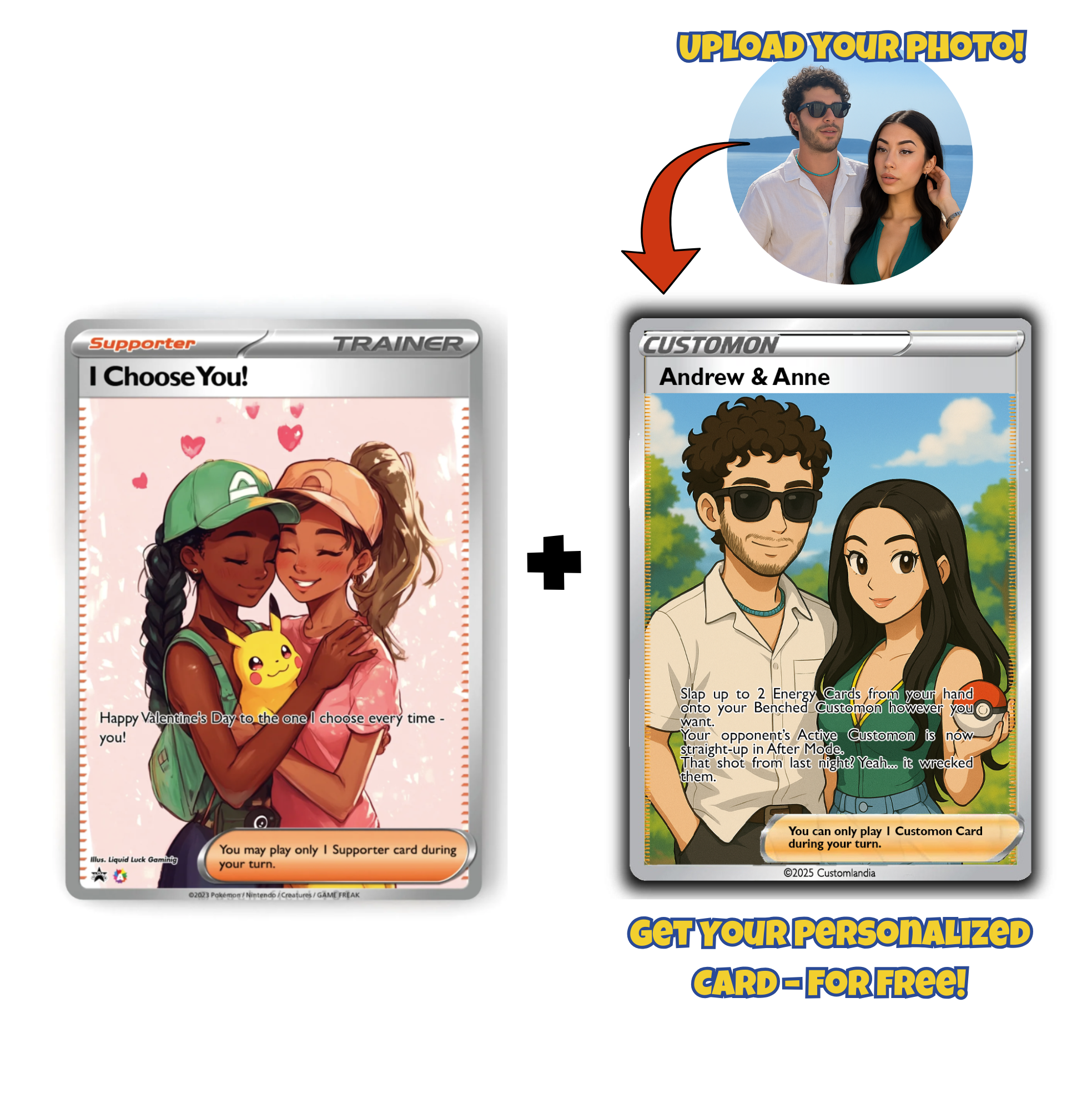 Personalized Pokémon Card for Your Anniversary | Unique Fan Art | The Perfect Thoughtful Gift
